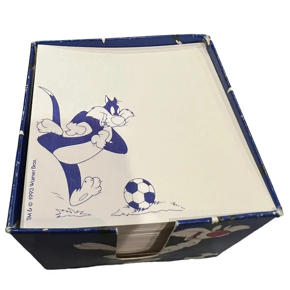 Vintage Warner Bros Sylvester The Cat Memo Pad Box 1993 Office Desk Collectibles